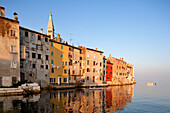 Croatia, Istria, Adriatic Coast, the city of Rovinj dominated by the church of St. Eufemia in baroque style