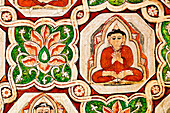 Myanmar (Burma), Mandalay Division, Bagan (Pagan), Old Bagan, Sin Phyu Shin complex, paintings representing the enlightment of former buddhas dating 14th Century