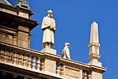 Hungary, Budapest, facade of the National Opera Theatre built by Miklos Ybl, on the Andassy Avenue listed as World Heritage by UNESCO