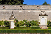 France, Loir et Cher, Villesavin Castle (Loire chateau), bust of Francis I of France on a wall of the Honor courtyard