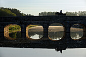 France, Loir et Cher, Loire Valley listed as World Heritage by UNESCO, Chateau de Chambord, bridge over the canal