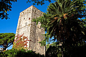 Italy, Campania, Amalfi Coast, listed as World Heritage by UNESCO, Ravello, Villa Rufolo, Torre Maggiore, 14th century tower