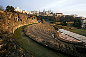 France, Rhone, Lyon, historical site listed as World Heritage by UNESCO, colline de Fourviere, Roman theatre