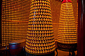 Taiwan, Taipei, Pao An (Bao An) taoist temple, contributors represented by little lights