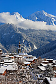 France, Savoie, Bozel, Tarentaise Valley, Massif de la Vanoise, view on the Becca Motta 3043m and the Grand Bec 3403m