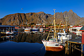 Norway, Nordland County, Lofoten Islands, Vestvagoy Island, Ballstad fishing harbour