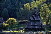 Norway, Sogn Og Fjordane County, Borgund, wooden stave church called stavkirker or stavkirke built in 1130