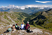 France, Savoie, La Plagne, overlooking the Mont Blanc from La Roche De Mio 2700