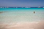 Spain, Balearic Islands, south of Ibiza island, Formentera island, Ses Illetes beach