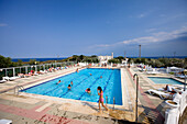 Spain, Catalonia, Costa Brava, Cadaques, swimming-pool