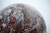 Finland, Lapland Province, Rovaniemi, village of father christmas, polar circle, carved sphere