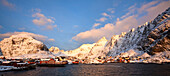Norway, Lofoten Islands, Moskenesoya Island, village of Å