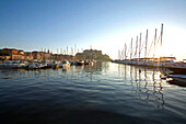 France, Haute Corse, Calvi, the harbour and the citadel