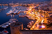 France, Haute Corse, Calvi, the harbour from the citadel