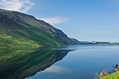 Wastwater and the Screes, early morning, Wasdale, Lake District National Park, Cumbria, England, United Kingdom, Europe