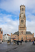 Belfry, Market Place, Bruges, UNESCO World Heritage Site, Belgium, Europe