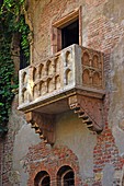 Verona (Italy) Balcony of Romeo and Juliet in Juliet's house in the historic city center of Verona