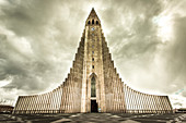 Hallgrimskirkja church in central Reykjavik, Iceland.