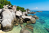 A bungalow has the perfect view on the shore in Koh Tao, Thailand, Southeast Asia, Asia