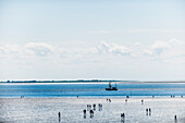 Büsumer Strand bei Ebbe, Büsum, Schleswig-Holstein, Norddeutschland, Deutschland