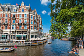 Grandhotel L'Europe with view to the Amstel in Amsterdam, Netherlands