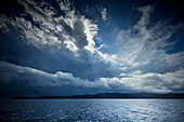 Sailing yachts, arriving storm, Kornati Islands, Adriatic Sea, Croatia