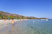 Beach Plage de la Roya in Saint-Florent, Corsica, Southern France, France, Southern Europe