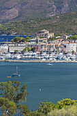 Blick auf Saint-Florent, Korsika, Südfrankreich, Frankreich, Südeuropa, Europa