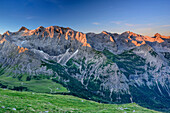 Karwendelkette über Karwendeltal, von der Östlichen Karwendelspitze, Naturpark Karwendel, Karwendel, Tirol, Österreich
