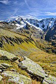 Dreiherrenspitze über dem Ahrntal, Naturpark Zillertaler Alpen, Dreiländertour, Zillertaler Alpen, Südtirol, Italien