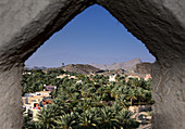 Blick von der Festung der Oase Bahla, Oman