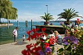 Promenade, Lake Constance, Überlingen, Baden-Württemberg, Germany