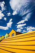 colourful wooden facades, near Freiburg im Breisgau, Baden-Wuerttemberg, Germany