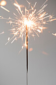 Sparks on burning sparkler