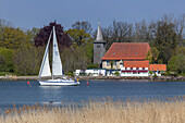 Blick über die Schlei auf Arnis, Ostseeküste, Schleswig-Holstein, Norddeutschland, Deutschland, Europa