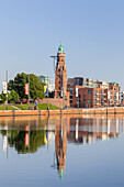 Tower Loschenturm in the new port of Bremerhaven, Hanseatic City Bremen, North Sea coast, Northern Germany, Germany, Europe