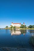 view towards castle lacko, Vanern Lake, Kallandso, Lidkoping, Vastergotland, Sweden