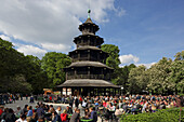 Chinesischer Turm, Englischer Garten, München, Bayern, Deutschland