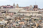 Blick über Genua, Palazzo Ducale und Dächer, niemand, Genua, Ligurien, Italien