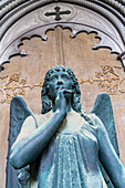 sculptures, angel, art deco, Monumental Cemetery of Staglieno, Genoa, Liguria, Italy
