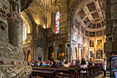 Kirche Jeronimos Kloster, Spätgotik, Hieronymuskloster, Touristen, Belém, Lissabon, Portugal