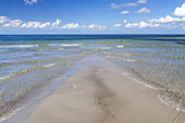 Der Weststrand zwischen den Ostseebädern Ahrenshoop und Prerow, Fischland-Darß-Zingst, Ostseeküste, Mecklenburg-Vorpommern, Norddeutschland, Deutschland, Europa