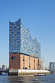 Elbphilharmonie an der Elbe, HafenCity, Freie Hansestadt Hamburg, Norddeutschland, Deutschland, Europa