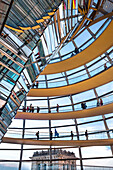 Innenansicht. Reichstagskuppel, Reichstag, Mitte, Berlin, Deutschland