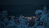 Winter landscape, Brocken, Schierke, Harz national park, Forest, frost, Saxony, Germany