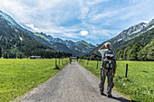 Stillachtal, hiking trail, Birgsau, Alps, mountains, Germany, Oberallgaeu, Oberstdorf, Germany