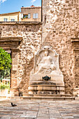 City of perfume,  fountain in the park, Grasse, Summer, Provence-Alpes-Cote d'Azur, France