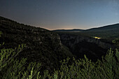 Camping, looking up to a starry sky, Milky Way, Verdon Gorge, Route des Cretes, Vosges, Provence-Alpes-Cote d'Azur, France