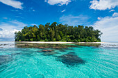 Turquoise water and a white beach on Christmas Island, Buka, Bougainville, Papua New Guinea, Pacific