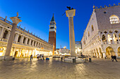 San Marco in der Dämmerung Venedig, UNESCO Weltkulturerbe, Venetien, Italien, Europa
